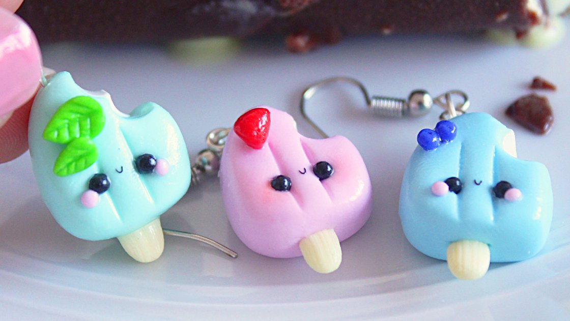 ComprarFimo.pt Gelado pendente Kawaii tutorial 13