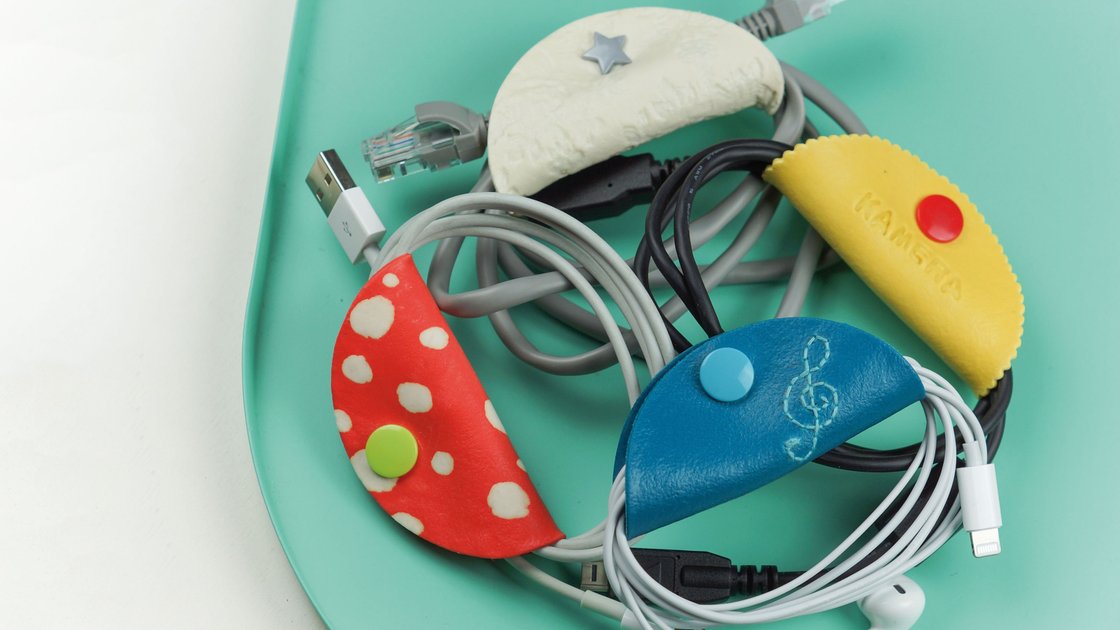 ComprarFimo.pt Organizadores de cabos em Fimo Leather 06