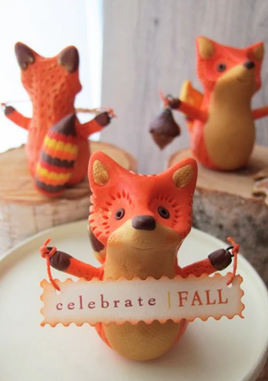 ComprarFimo.pt Raposa Divertida de Outono em Sculpey Soufflé 00